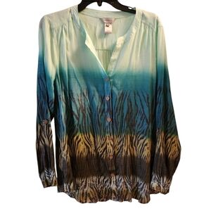 Multiples Animal Print Blouse XL